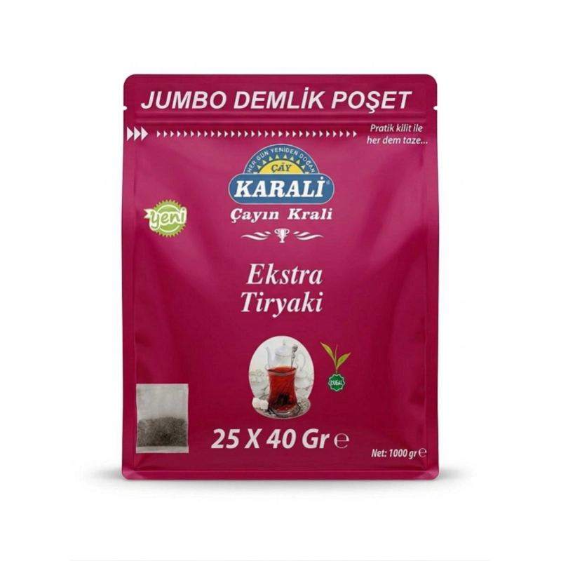 Karali Tiryaki Demlik Poşet 1 Kg  25 X 40 Gr