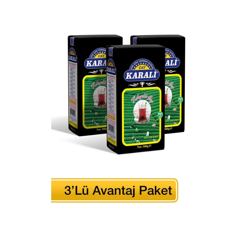Karali Hediyelik Dökme Çay 500 gr x 3 Adet